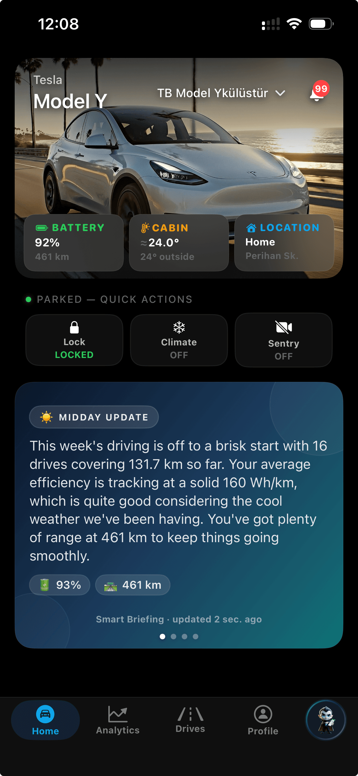 Volt — Home dashboard